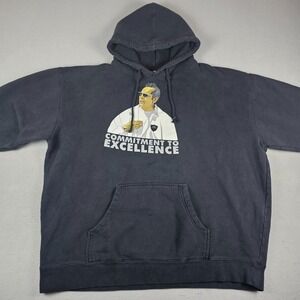 Upper Playground Hoodie Mens XXL Black Commitment to Excellence Fleece Pullover